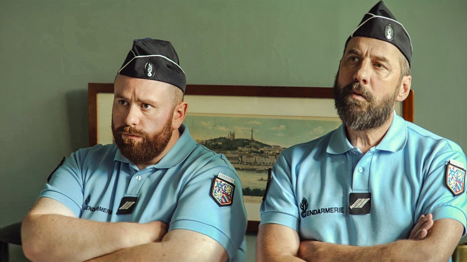 Film backdrop for Les Gendarmes